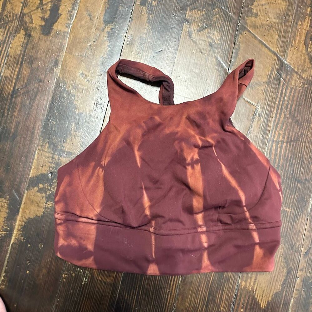 Lululemon Wunder train long line tie dye size 6 wireless bra